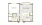A1 - 1 bedroom floorplan layout with 1 bath and 592 square feet.