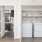 side-by-side washer/dryer in laundry closet
