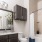 tub/shower combo in bright bathroom