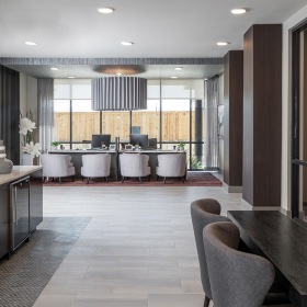 Leasing Center beautiful, brightly lit leasing center